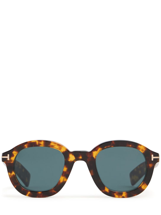 Tom Ford: Raffa plastic sunglasses - Dk Havana/Blue - men_0 | Luisa Via Roma