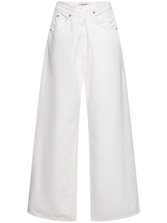 Agolde: Vana folded denim straight jeans - women_0 | Luisa Via Roma