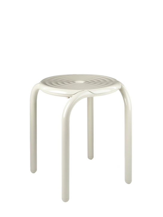 Tom Dixon: Set of 2 Putty Groove stools - Beige - ecraft_0 | Luisa Via Roma