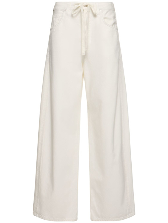CITIZENS OF HUMANITY: Brynnlow rise wide denim jeans - Off White - women_0 | Luisa Via Roma
