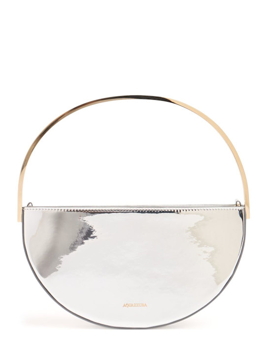 Aquazzura: Mini Purist mirrored leather pouch - women_0 | Luisa Via Roma