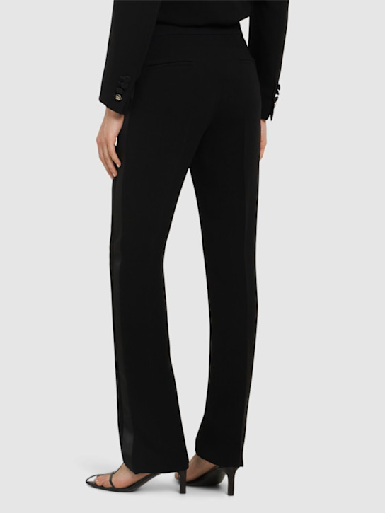 Max Mara: Vincita カディタキシードパンツ - ブラック - women_2 | Luisa Via Roma