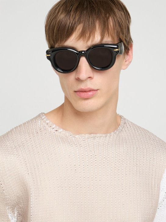 Loewe: Inflated round sunglasses - Black - men_2 | Luisa Via Roma