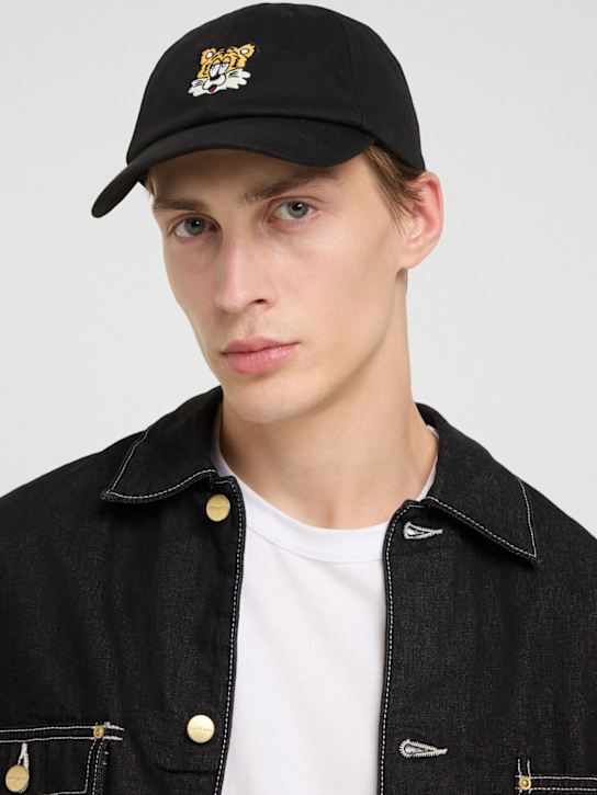 Kenzo Paris: Verdy Tiger cotton baseball cap - Black - men_1 | Luisa Via Roma