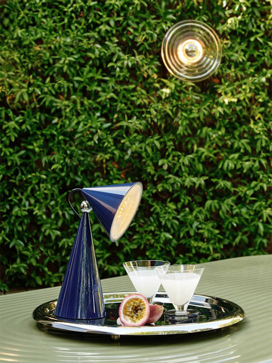 Tom Dixon: Pose Portable Indigo LED table lamp - Blue - ecraft_1 | Luisa Via Roma