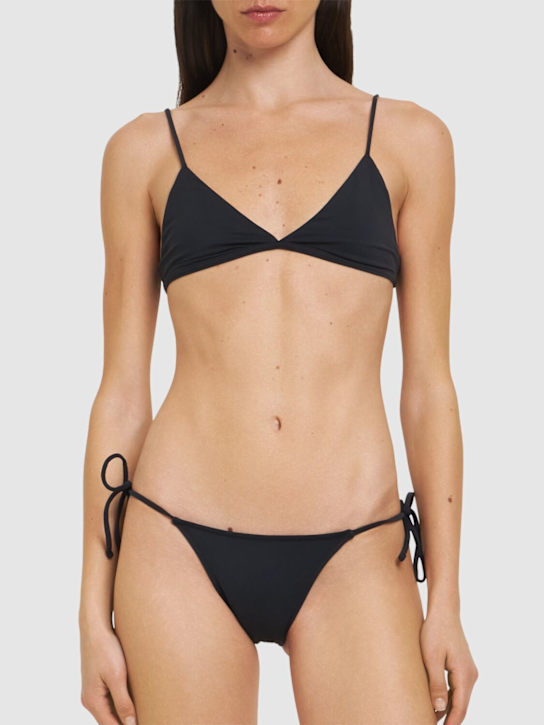 Tropic Of C: Top bikini Ischia in techno riciclato - Nero - women_1 | Luisa Via Roma
