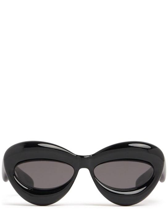 Loewe: Inflated cat-eye sunglasses - Black/Smoke - men_0 | Luisa Via Roma