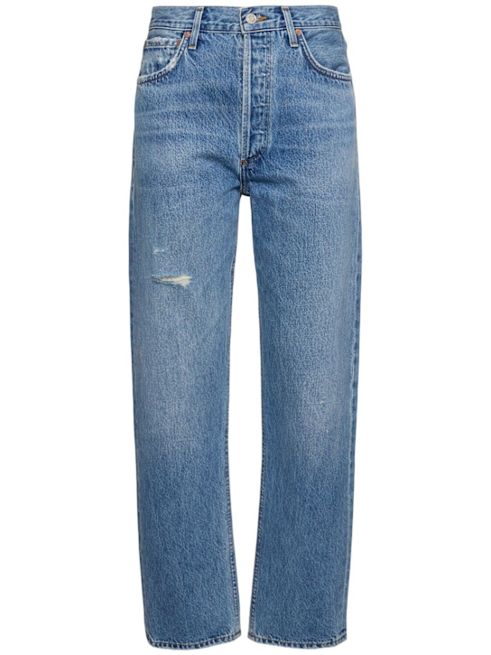Agolde: 90's high waist denim jeans - Indigo - women_0 | Luisa Via Roma