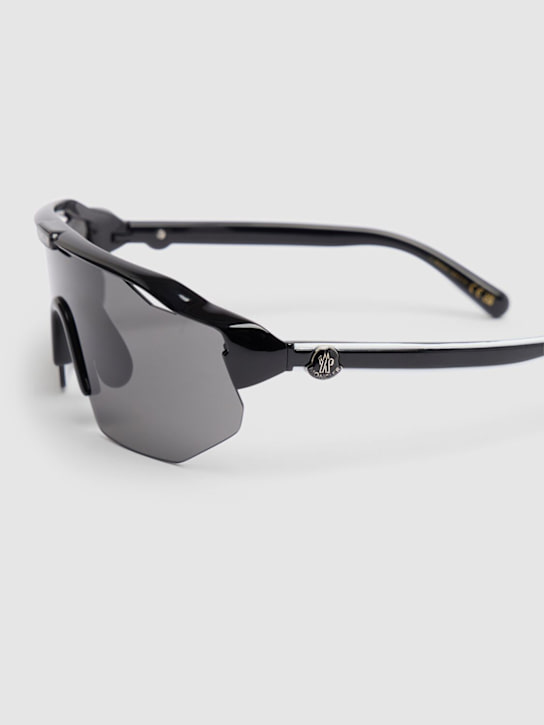 Moncler: Shield acetate mask sunglasses - Shiny Black - men_3 | Luisa Via Roma