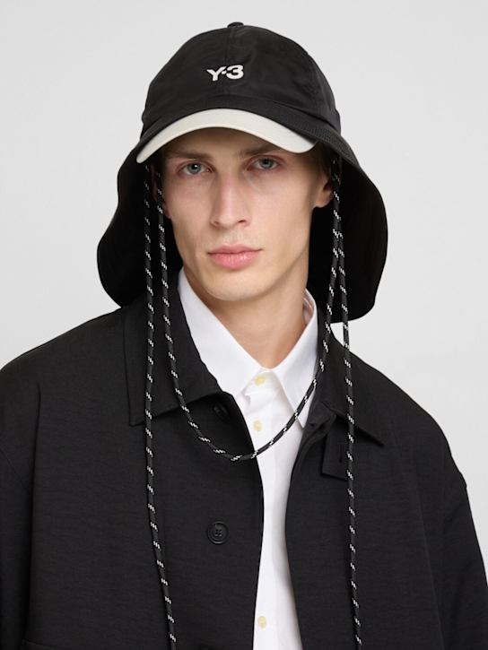 Y-3: 3S Nylon hat - Black - men_1 | Luisa Via Roma