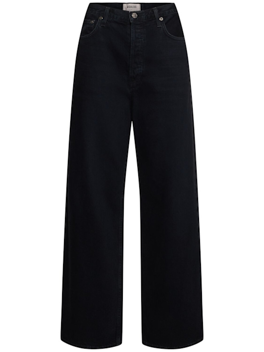 Agolde: Low slung baggy denim jeans - Dark Blue - women_0 | Luisa Via Roma