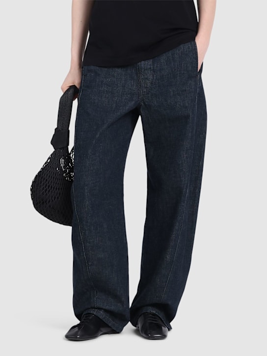 Lemaire: 10mm Souris leather lace-up shoes - women_1 | Luisa Via Roma