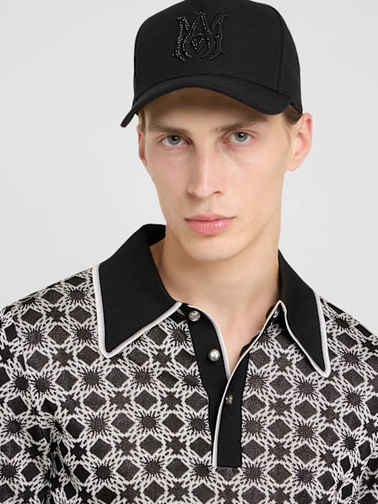 Amiri: Crystal canvas hat - Black - men_1 | Luisa Via Roma