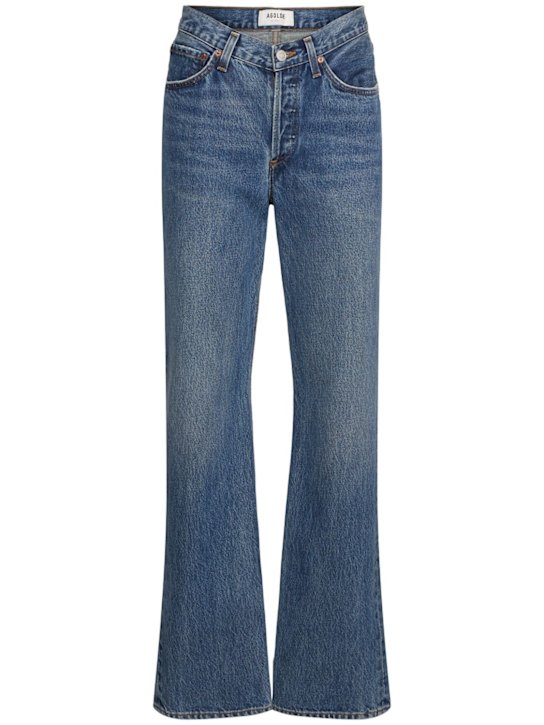 Agolde: Kelly v-waist straight denim jeans - women_0 | Luisa Via Roma