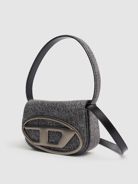 Diesel: 1DR bleached denim crossbody bag - men_1 | Luisa Via Roma