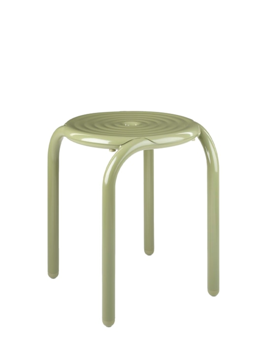 Tom Dixon: Set of 2 Moss Groove stools - Moss - ecraft_0 | Luisa Via Roma