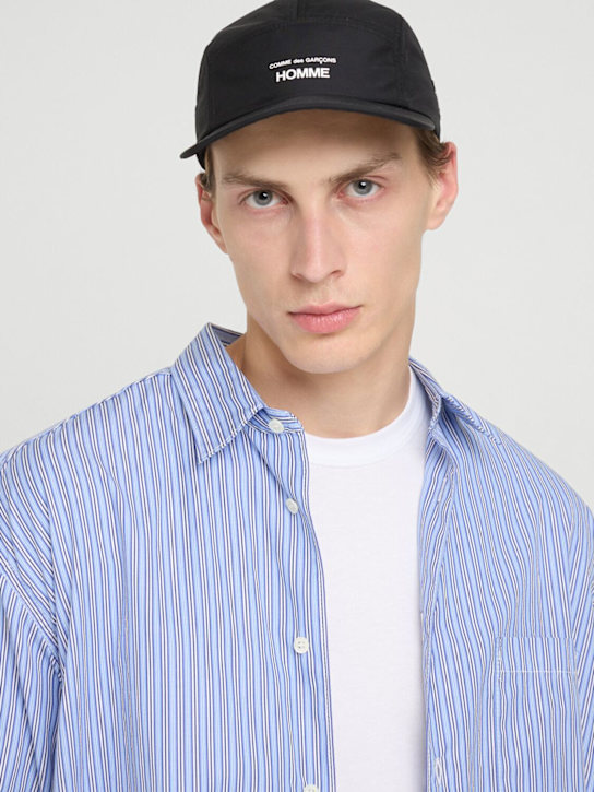 Comme des Garçons Homme: Cotton CDG Homme logo hat - men_1 | Luisa Via Roma