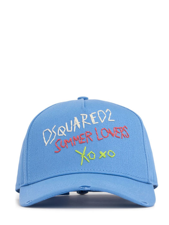 Dsquared2: Summer Lovers baseball cap - Blue - men_0 | Luisa Via Roma