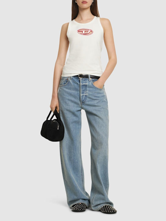 Diesel: T-Lynys logo jersey tank top - women_1 | Luisa Via Roma