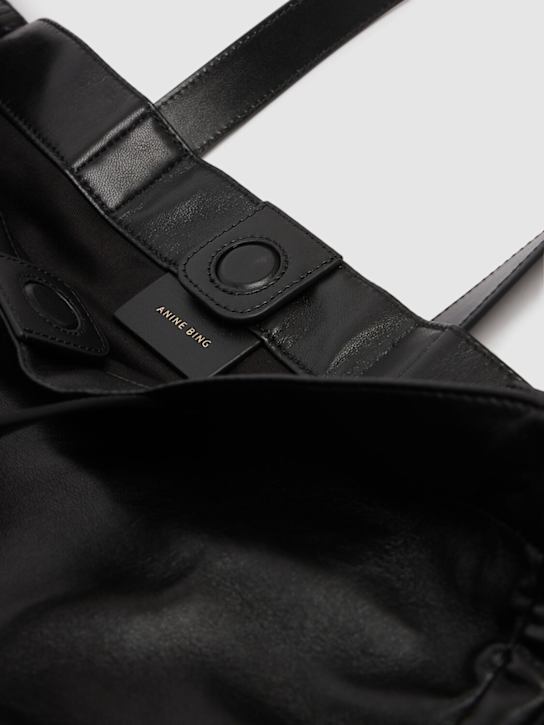 ANINE BING: Large Rio recycled leather tote bag - Black - women_5 | Luisa Via Roma