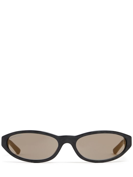 Balenciaga: Gafas de sol redondas de acetato - Black Pearl - men_0 | Luisa Via Roma