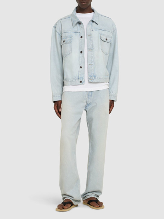 The Row: Orson cotton denim jacket - Light Blue - men_1 | Luisa Via Roma