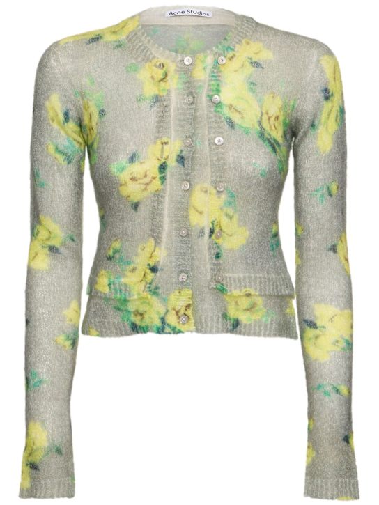 Acne Studios: Kahoo mohair blend knit cardigan - women_0 | Luisa Via Roma