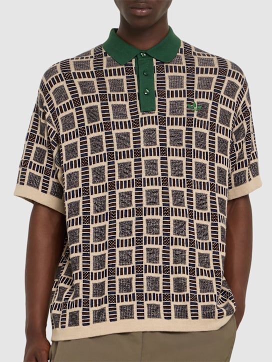 adidas Originals: Brain Dead短袖POLO衫 - 米黄色 - men_2 | Luisa Via Roma