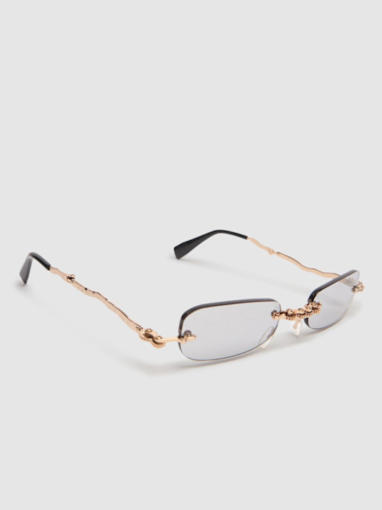 Kuboraum Berlin: H47 Metal machinery rimless sunglasses - men_1 | Luisa Via Roma