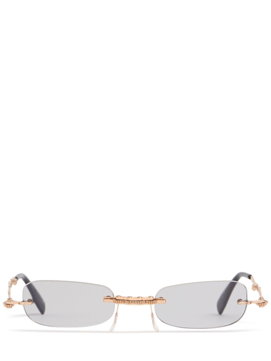Kuboraum Berlin: H47 Metal machinery rimless sunglasses - men_0 | Luisa Via Roma