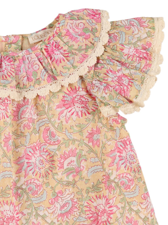 Louise Misha: コットンガーゼワンピース - ピンク - kids-girls_1 | Luisa Via Roma