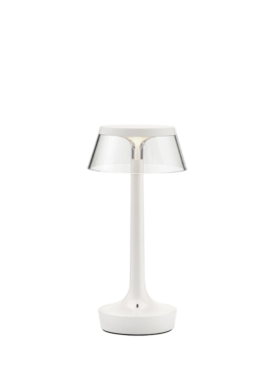 Flos: Lampada da tavolo portatile BON JOUR UNPLUGGED - Bianco - ecraft_0 | Luisa Via Roma