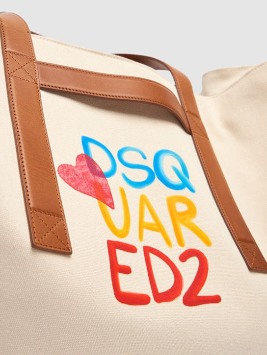 Dsquared2: Summer Lovers shopping bag - Natural - men_2 | Luisa Via Roma