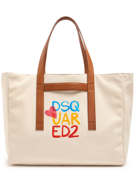 Dsquared2: Summer Lovers shopping bag - Natural - men_0 | Luisa Via Roma