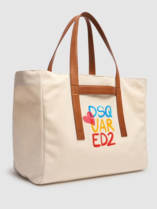 Dsquared2: Summer Lovers shopping bag - Natural - men_1 | Luisa Via Roma
