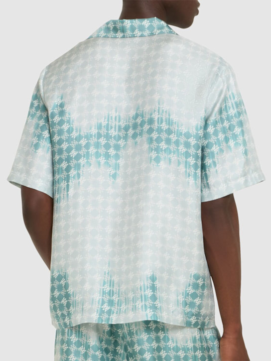 Amiri: MA Quad bleached viscose shirt - Light Blue - men_2 | Luisa Via Roma