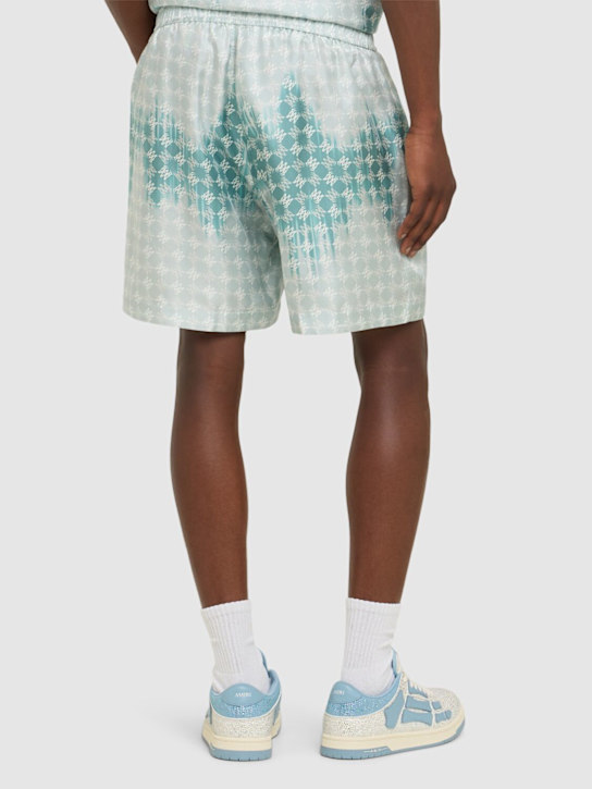 Amiri: Quad bleached viscose shorts - Light Blue - men_2 | Luisa Via Roma