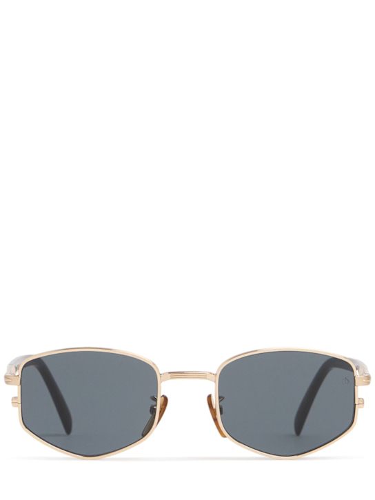 DB Eyewear by David Beckham: DB oval aviator metal sunglasses - men_0 | Luisa Via Roma