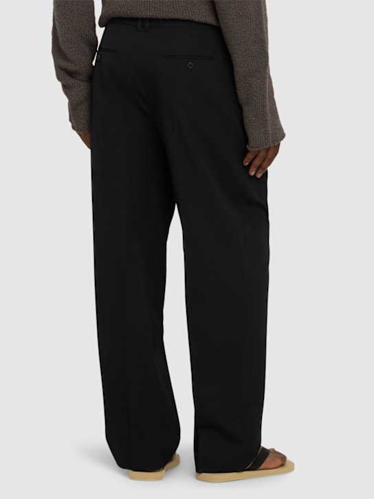 The Row: Silas wool pleated pants - Black - men_2 | Luisa Via Roma
