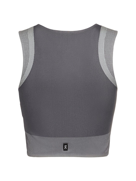 On: Studio knit bra top - Rock/Glacier - women_3 | Luisa Via Roma