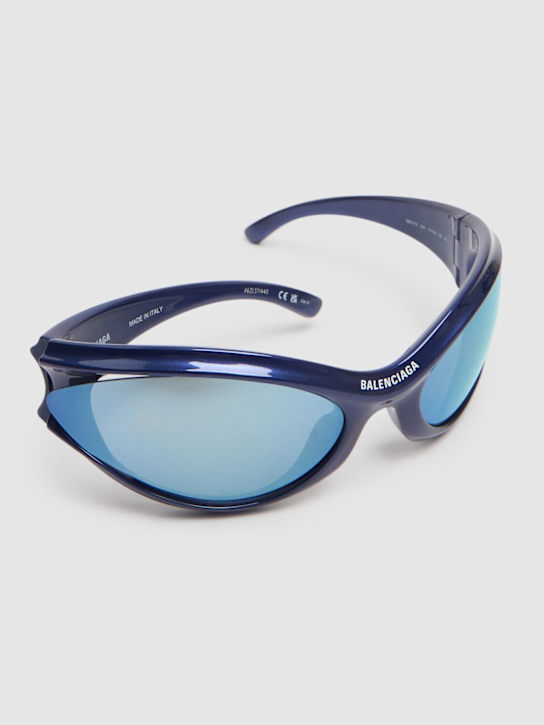 Balenciaga: Gafas de sol 0317S Dynamo - Met Blue - men_1 | Luisa Via Roma