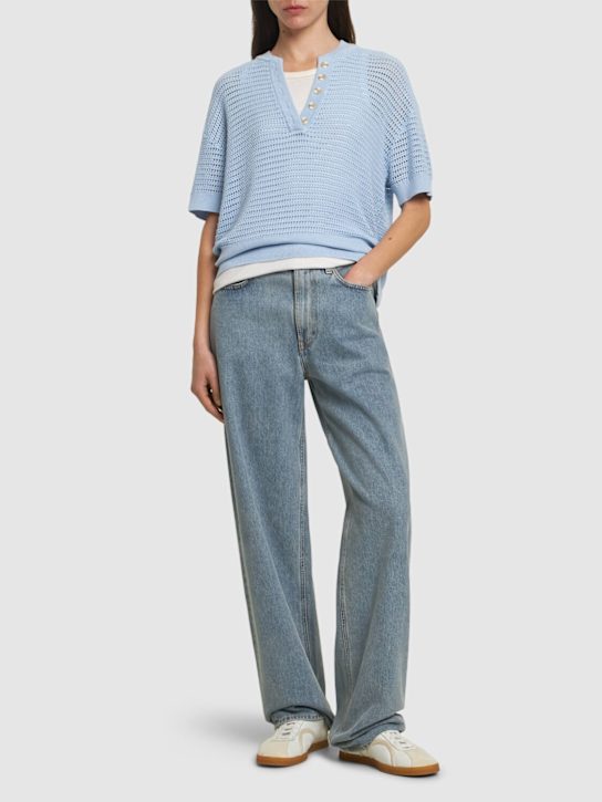 Varley: Callie boxy knit polo sweater - women_1 | Luisa Via Roma