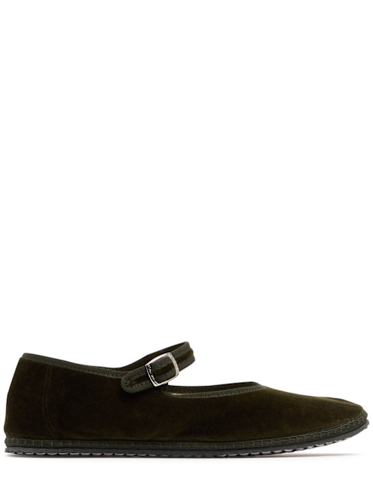 Vibi Venezia: 10mm Mary Jane Bottiglia velvet slippers - women_0 | Luisa Via Roma