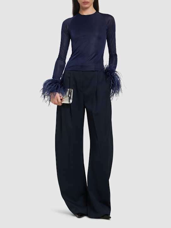Alero jersey crop top w/ feathers - Thumbnail 2
