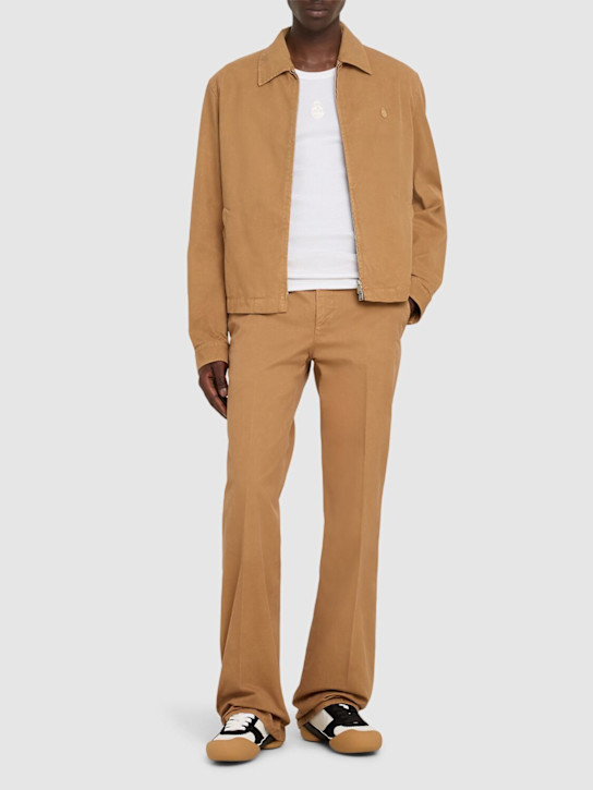 McQueen: Bumster cotton chino pants - Sand - men_1 | Luisa Via Roma