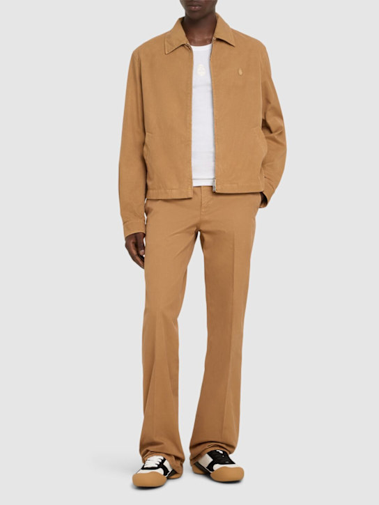 McQueen: Embellished washed cotton jacket - men_1 | Luisa Via Roma