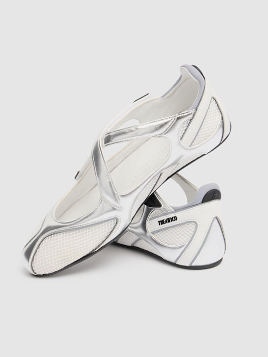 The Attico: Floor 01 ballerina flats - Silver/White - women_3 | Luisa Via Roma
