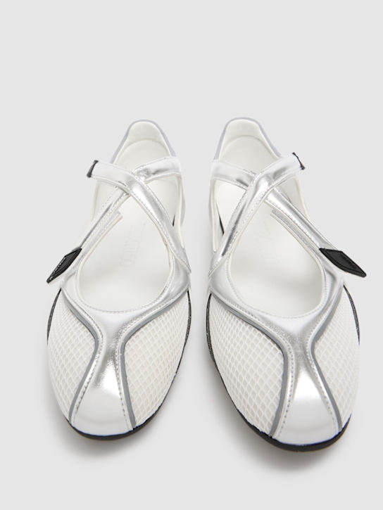 The Attico: Floor 01 ballerina flats - Silver/White - women_2 | Luisa Via Roma