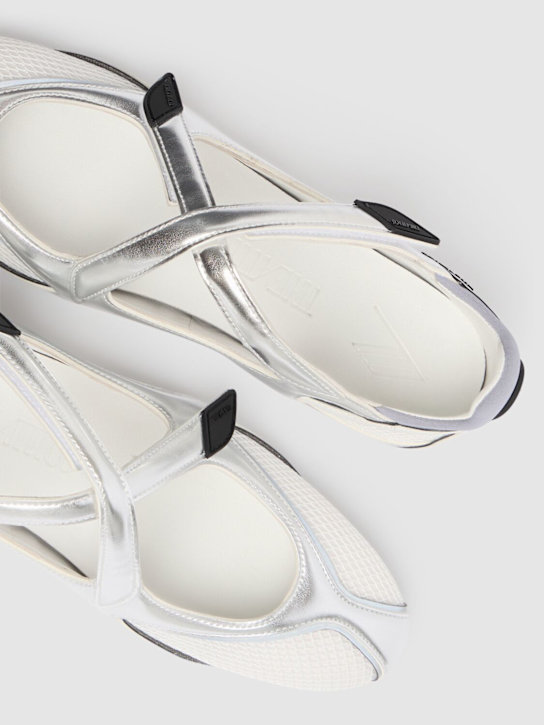 The Attico: Floor 01 ballerina flats - Silver/White - women_4 | Luisa Via Roma