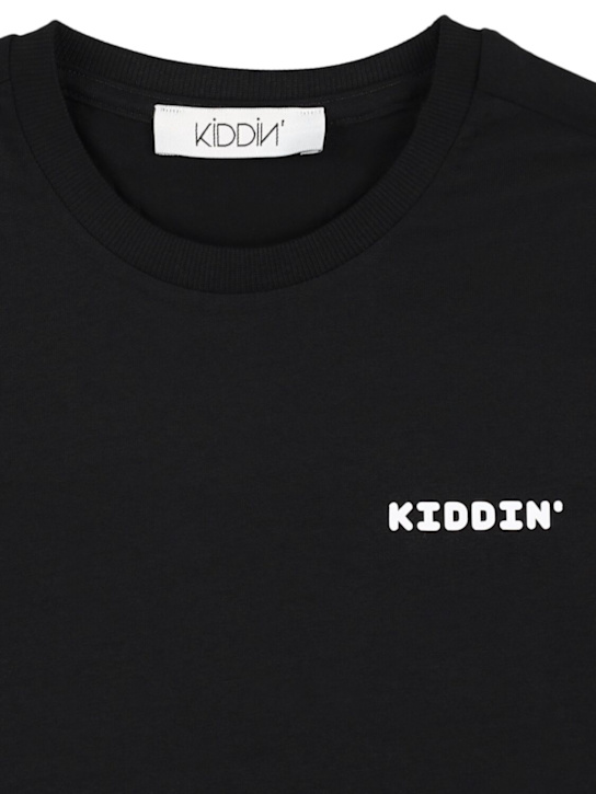 Kiddin: コットンTシャツ - ブラック - kids-boys_1 | Luisa Via Roma